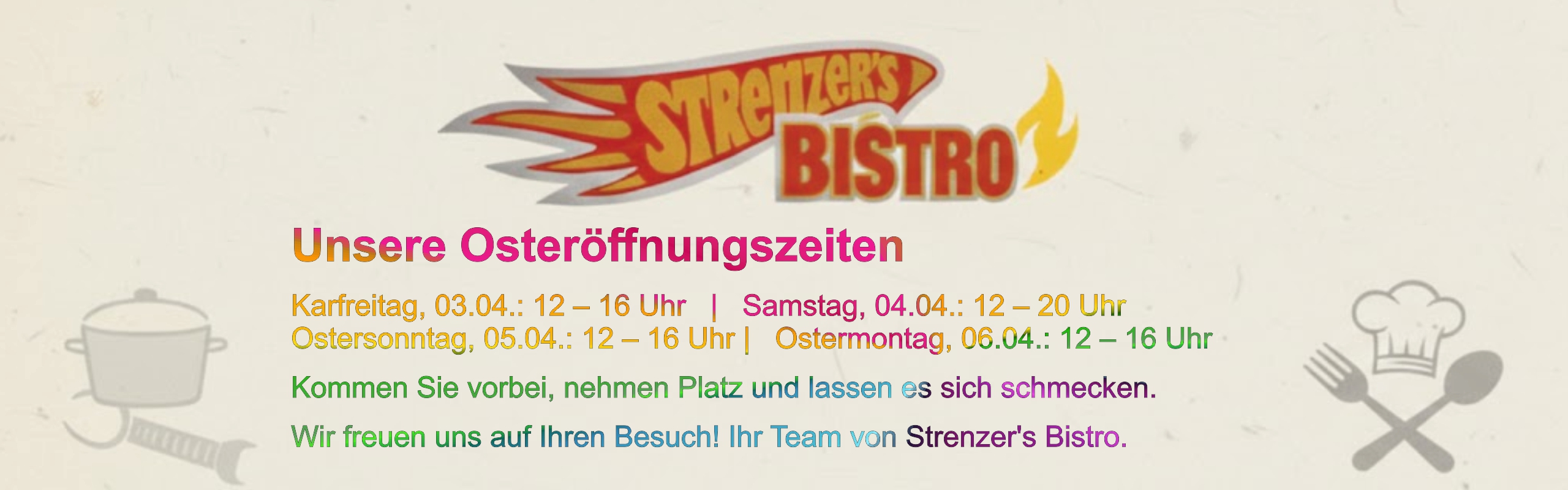 Solequell-Gastronomie zu Ostern geöffnet.