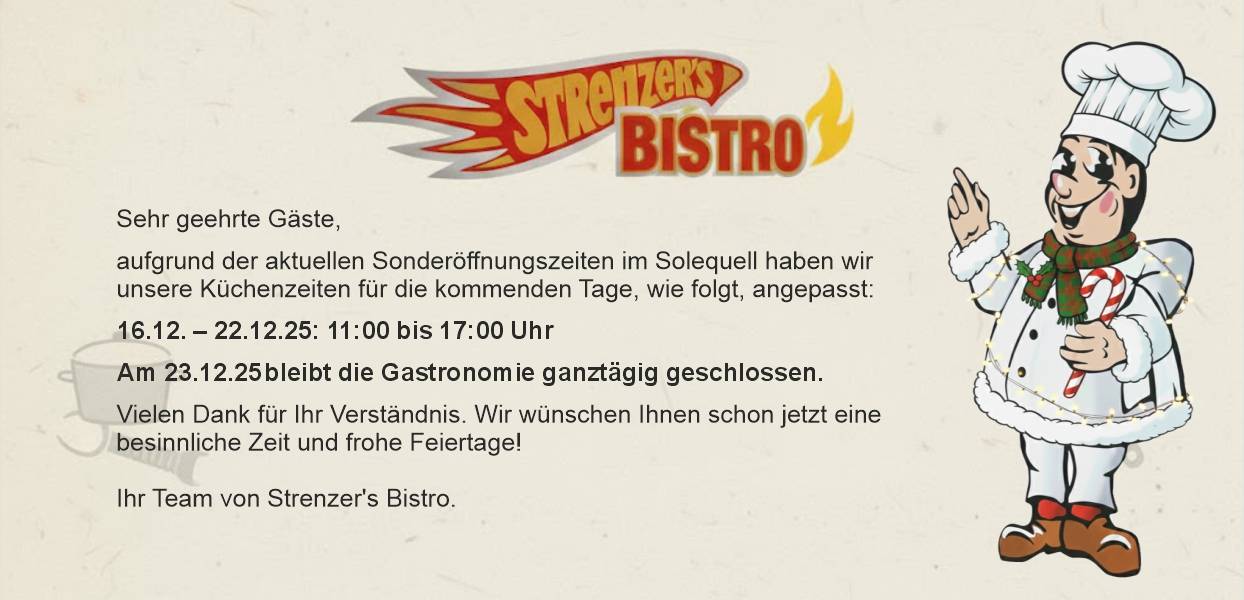 Adventsöffnungszeit Solequellgastronomie Adventsöffnungszeit Solequellgastronomie