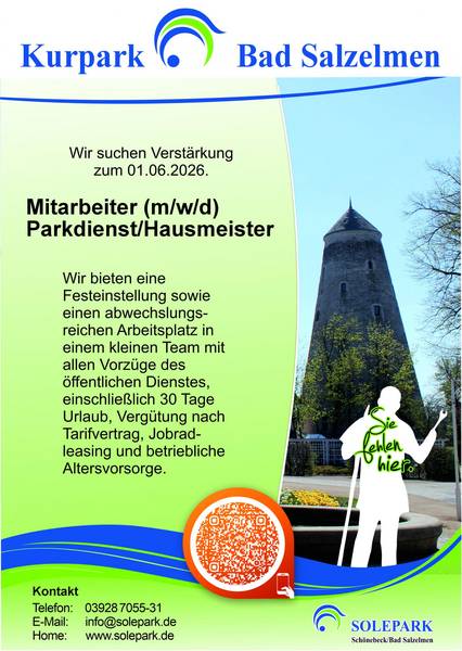 Hausmeister im SOLEPARK gesucht