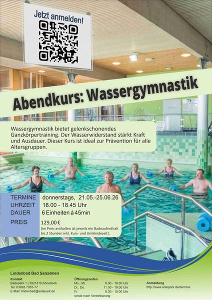Abendkurs Wassergymnastik