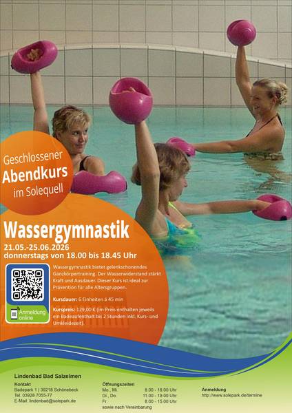 Abendkurs Wassergymnastik