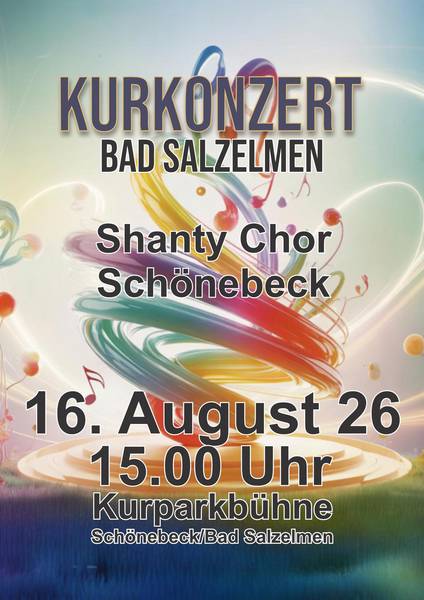 Kurkonzert auf der Kurparkbühne mit dem Shanty Chor Schönebeck