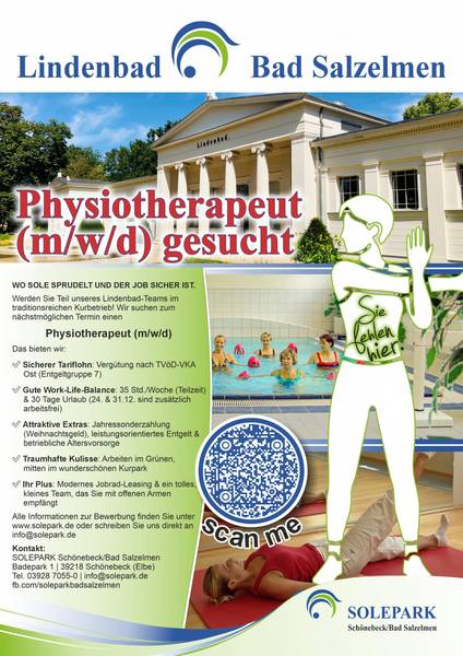 Stellenangebot Physiotherapeut (m/w/d) im Lindenbad