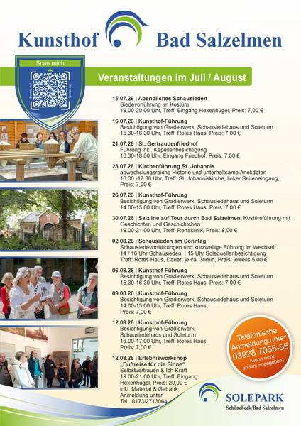 Monatsüberblick für Veranstaltungen im Kunsthof