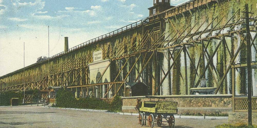 Historische Postkarte vom Gradierwerk