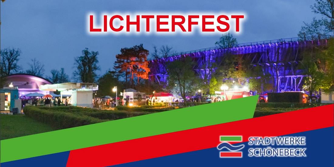 26. Lichterfest im Kurpark präsentiert von den Stadtwerken Schönebeck am 2. Mai 2026. &copy; SOLEPARK