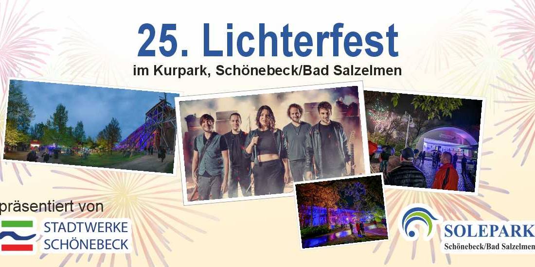 25. Lichterfest im Kurpark präsentiert von den Stadtwerken Schönebeck am 3. Mai 2025. © SOLEPARK