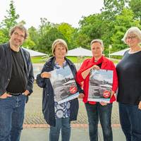 Foto: Jan Michael Horstmann – Chefdirigent der MKP, Sibylle Schulz – Betriebsleiterin SOLEPARK, Cornelia Ribbentrop – Vorsitzende des Fördervereins MKP, Anita Bader – Geschäftsführerin MKP © SOLEPARK SOLEPARK