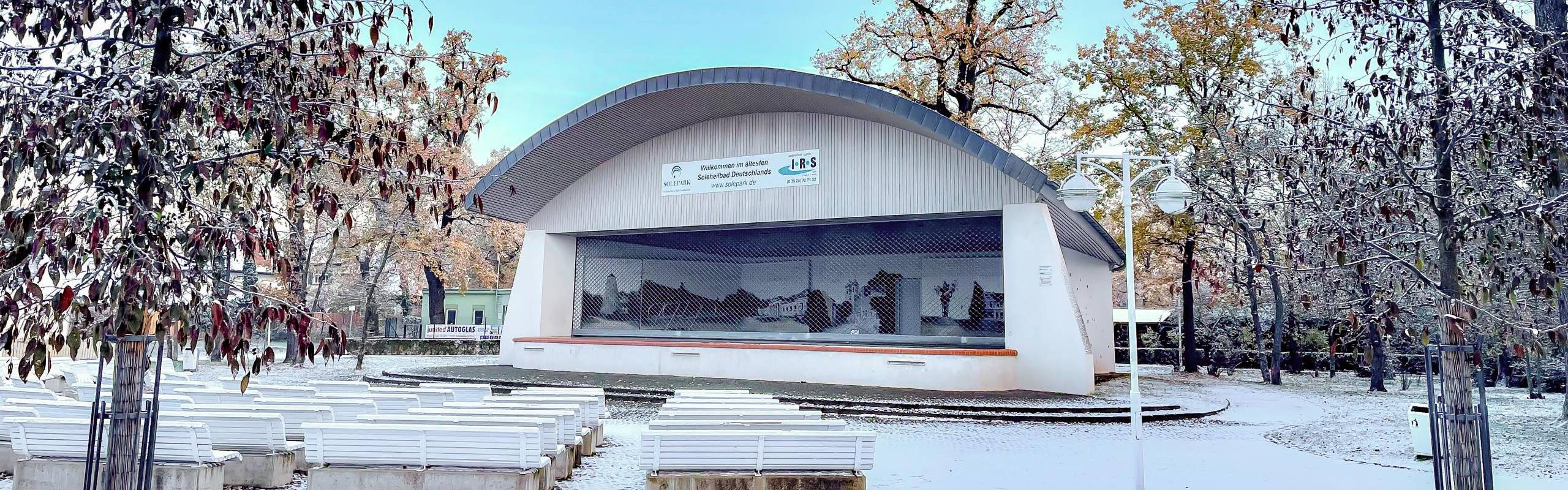 Kurpark Musibühne im Winter ©SOLEPARK Kurpark Musibühne im Winter
