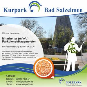 Hausmeister im SOLEPARK gesucht