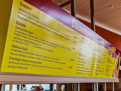 SQ Gastronomie Speisekarte