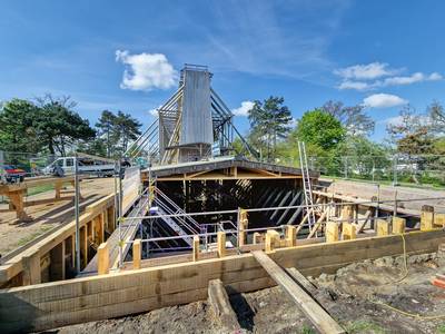Baumaßnahme am Gradierwerk © SOLEPARK Pressetermin zur Fertigstellung der Förderprojekte der Sparkassenstiftung