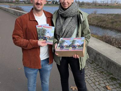Citymanager Stefan Beyer von der Stadt Staßfurt und Sandra Sambleben von der Stabsstelle Wirtschaftsförderung der Stadt Schönebeck (Elbe)
