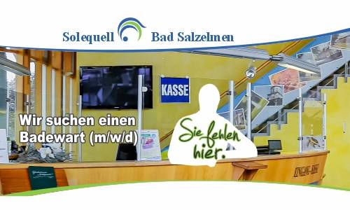Stellenausschreibung Badewart © SOLEPARK Stellenausschreibung Badewart