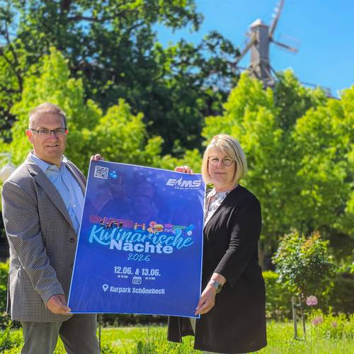 Kulinarische Nacht: Pressetermin mit Frank Sieweck (EMS) und Sibylle Schulz (SOLEPARK) © SOLEPARK Kulinarische Nacht: Pressetermin mit Frank Sieweck (EMS) und Sibylle Schulz (SOLEPARK)