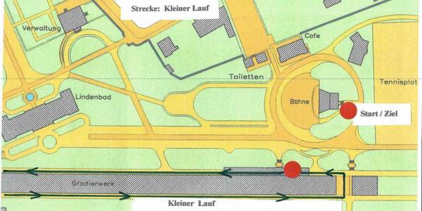 Eine der Strecken beim Silvesterlauf.