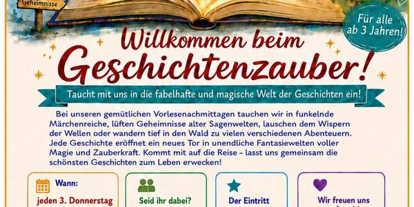 Geschichtenzauber © Stadt Schönebeck (Elbe) Vorlesenachmittag in der Stadtbibliothek