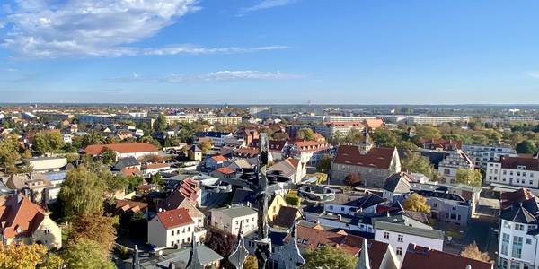 Panorama Blick auf die Stadt Schönebeck