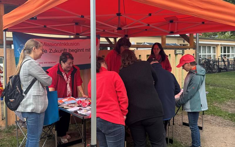 9 umlagerter Stand des Staßfurter Inklusionsnetzwerkes