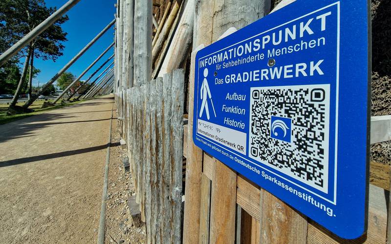 Information zum Gradierwerk für sehbehinderte Menschen