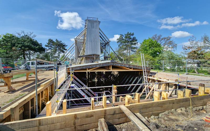 Baumaßnahme am Gradierwerk gefördert von der Sparkassenstiftung