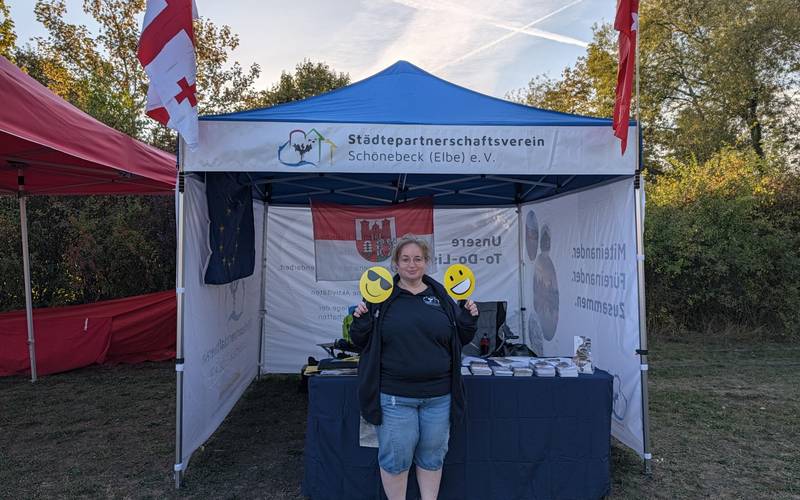 Infostand Drei-Brücken-Lauf