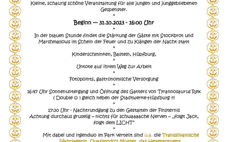 2023 bb halloween plakat mit logo