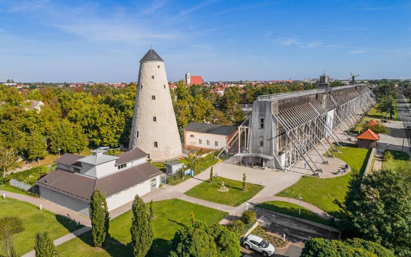 Luftaufnahmen Gradierwerk Drohne Soleturm Kunsthof