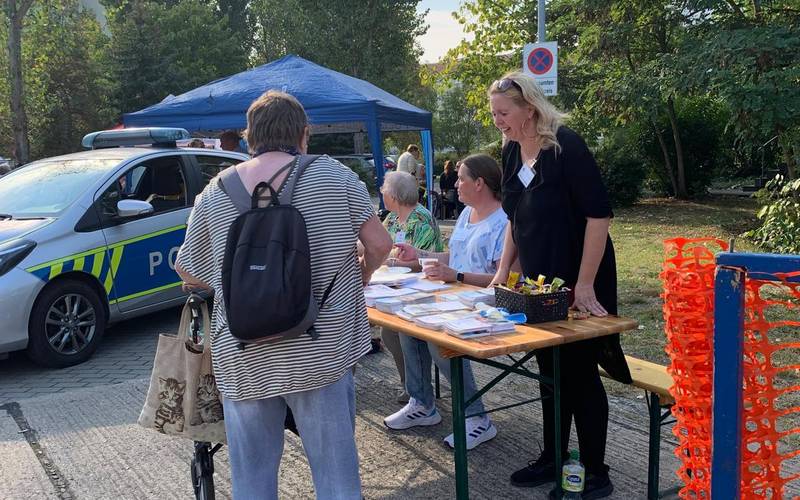 Infostand des Blinden und Sehbehindertenverbandes Sachsen-Anhalt