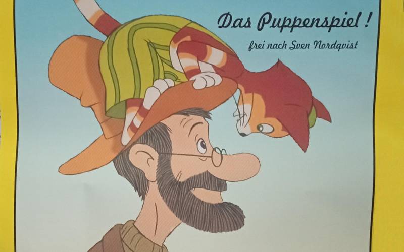 Plakat Petterson und Findus Puppentheater Noldin