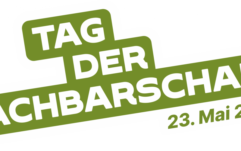 Das Logo vom Tag der Nachbarn mit Datum 23. Mai 2025.